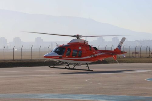 The first of six AW109 Trekkers for Bulgarian Air Ambulance Service